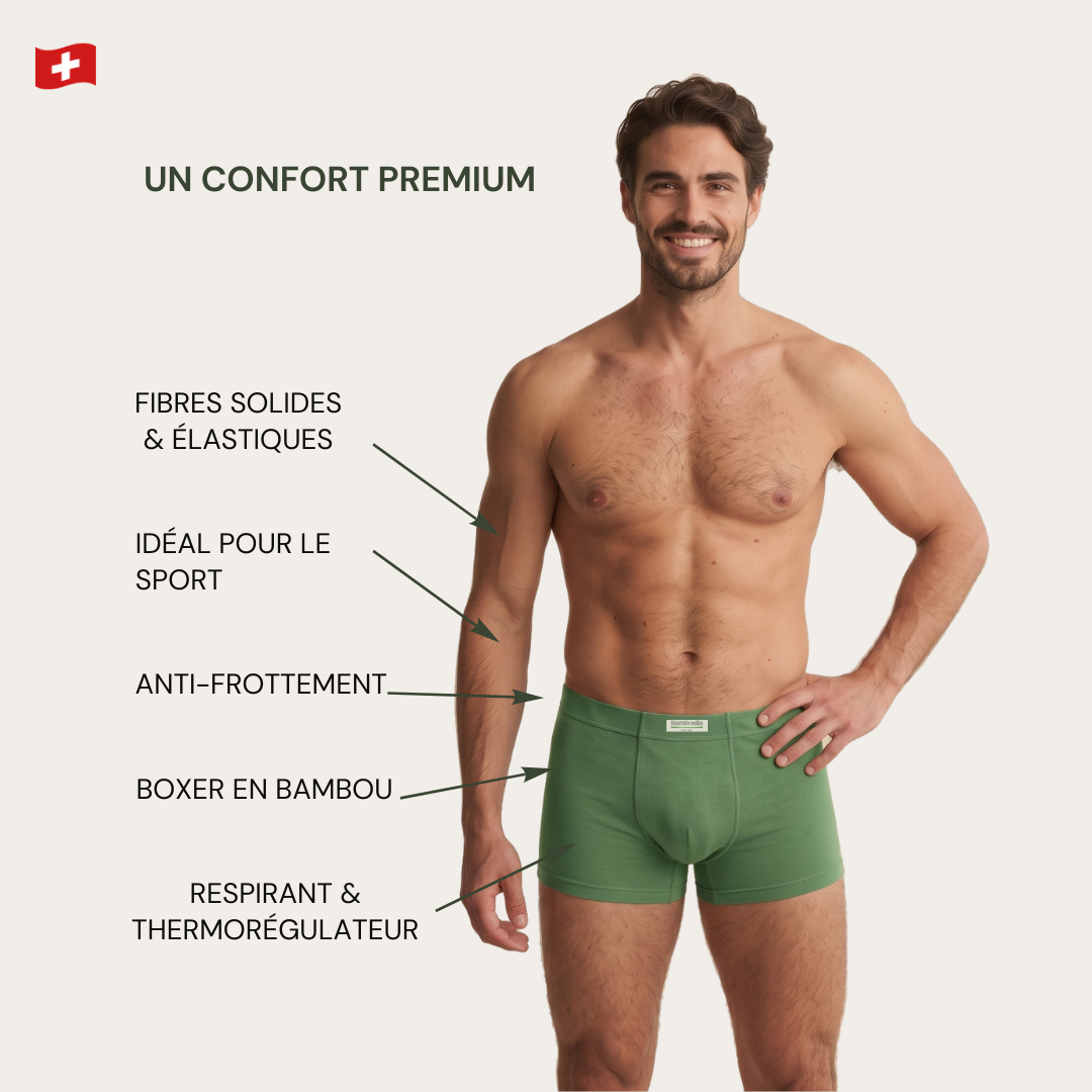 Boxers en fibre de bambou
